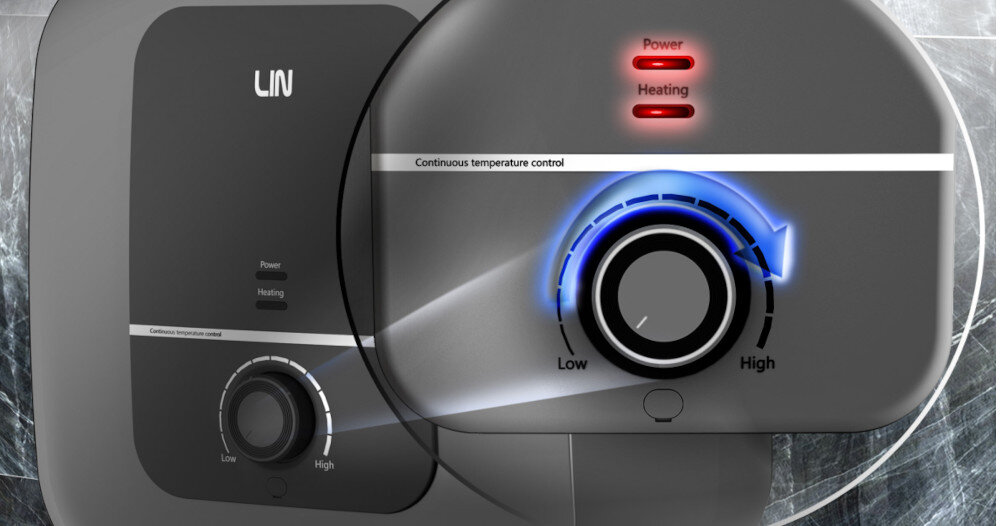 Bojler elektryczny LIN LIFDN2GY bezpieczeństwo trwałość łatwa obsługa sterowanie regulacja temperatury łatwa szybka instalacja bez wysiłku funkcjonalność