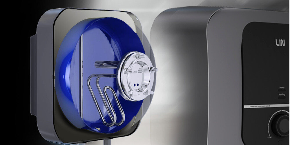 Bojler elektryczny LIN LIFDN2GY anoda magnezowa ochrona przed korozją dluga żywotność poziom wodoodporności IPX4 bezpieczny