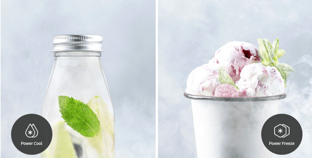 LODÓWKA SAMSUNG RB38C675CS9 EF Power Cool Freeze szybsze zamrażanie chłodzenie