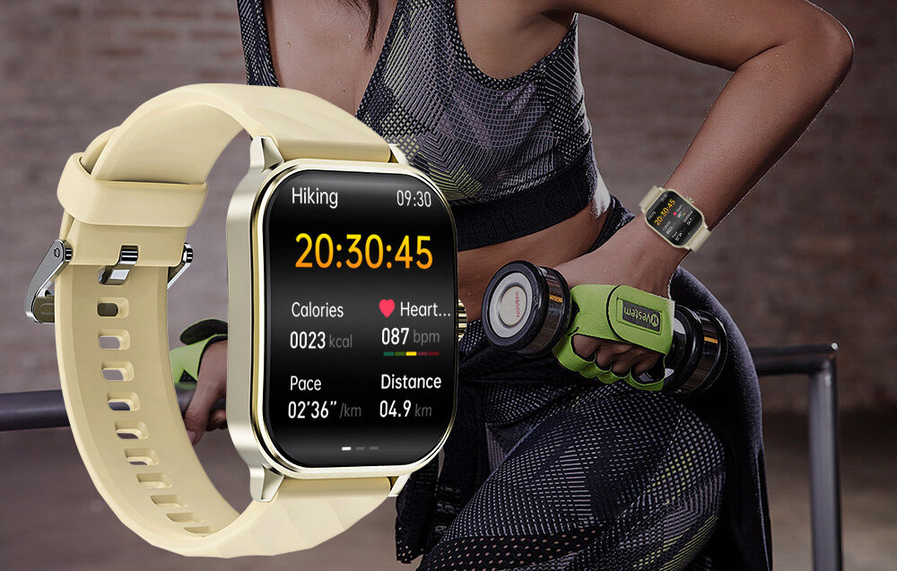 Smartwatch BLITZWOLF BW-HL5 kobieta podczas treningu  