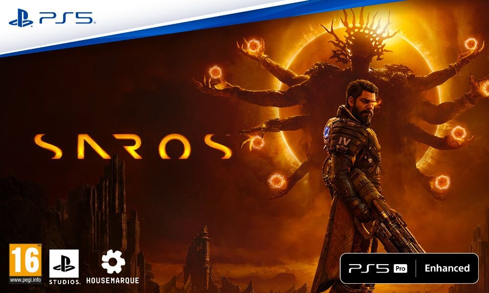 Saros Gra PS5 screen z gry napisy oznaczenia gry