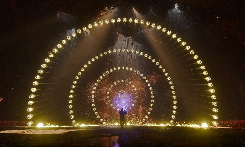 Saros Gra PS5 screen z gry wypaczony świat obierz własną ścieżkę