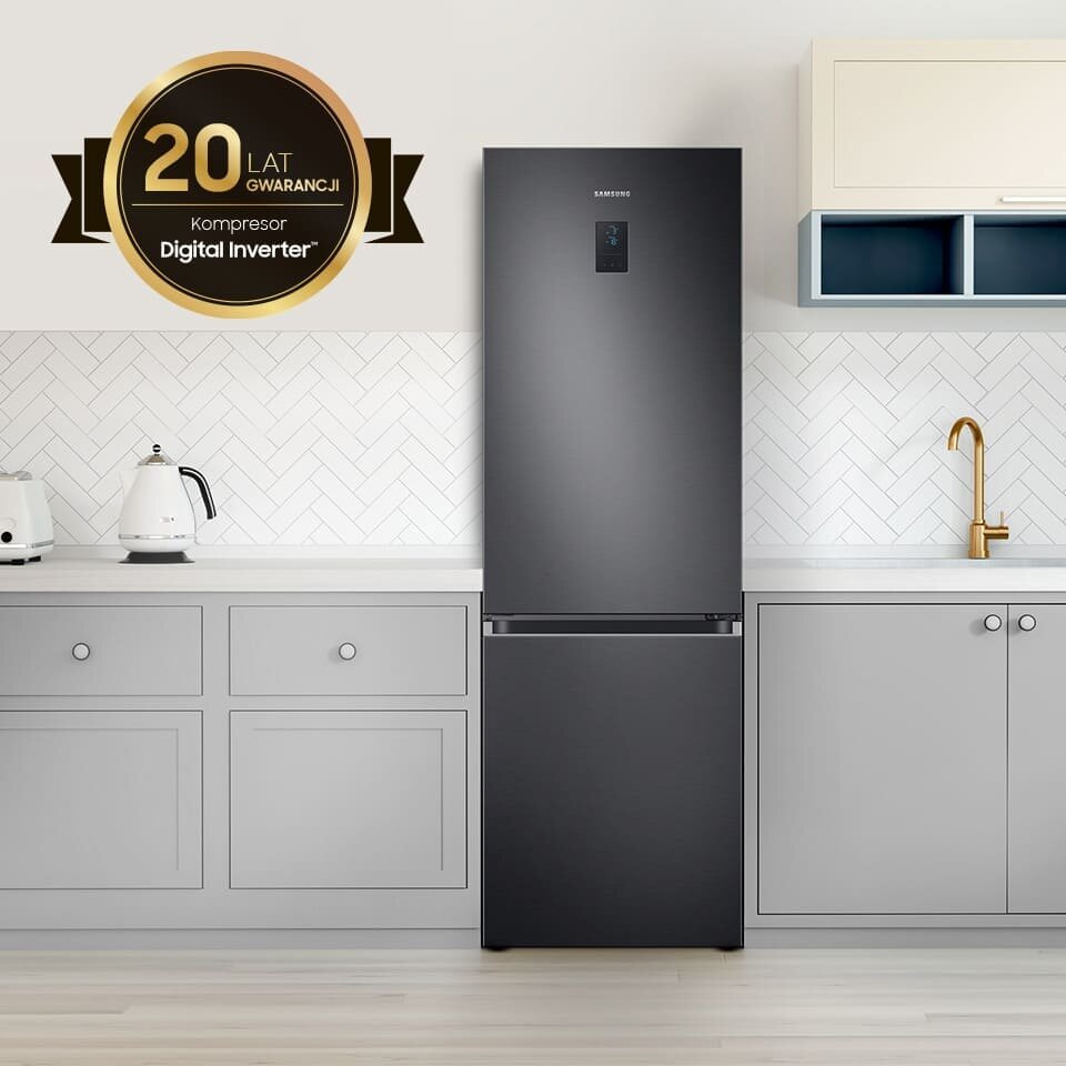 Dwudrzwiowa lodówka Samsung RB34C775CB1 otrzymała cyfrowy kompresor z 20-letnią gwarancją Dwudrzwiowa lodówka Samsung RB34C775CB1 otrzymała cyfrowy kompresor z 20-letnią gwarancją