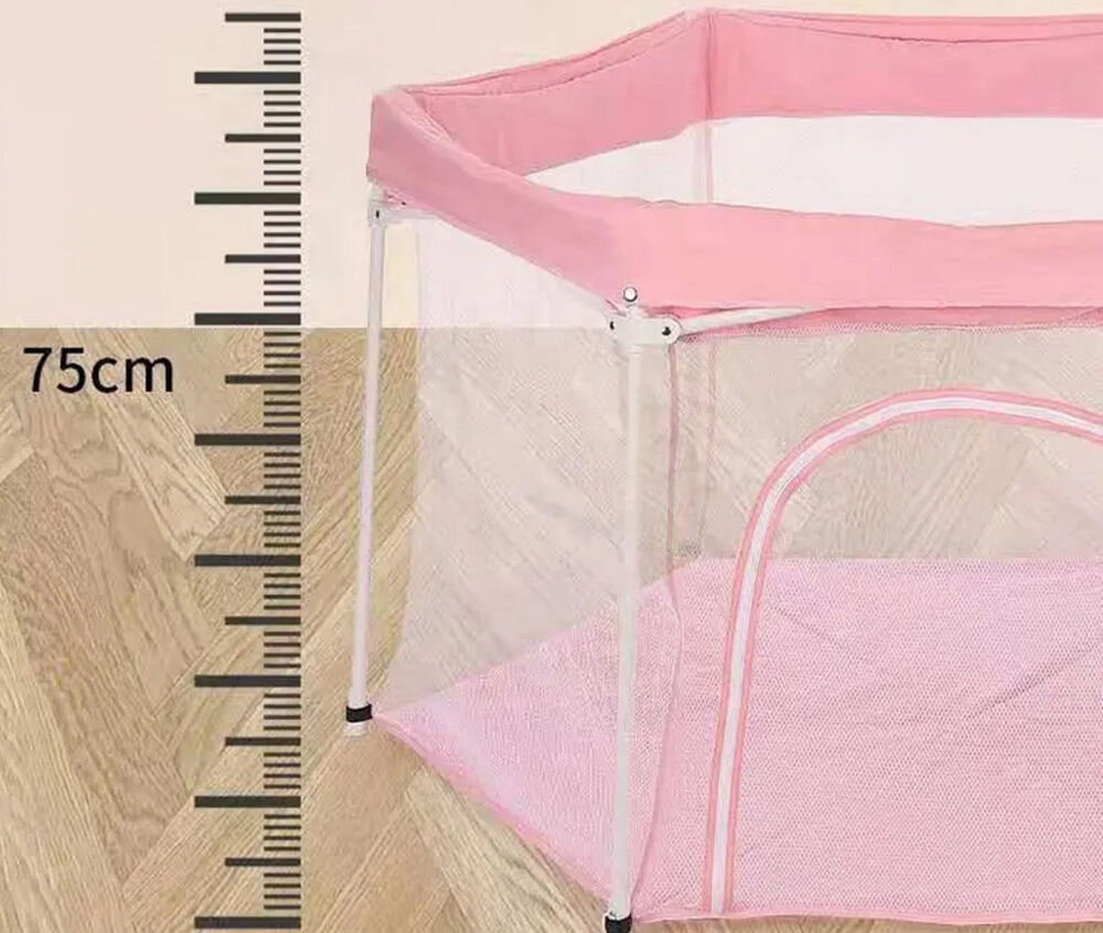 Kojec EXTRALINK Kids K-465 Różowy Komfortowa strefa zabawy wymiary swoboda zabawa aktywność kontrola spokój