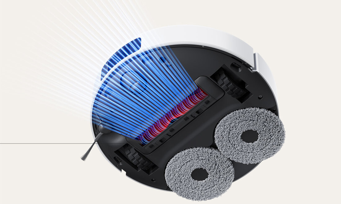 Robot sprzątający XIAOMI Robot Vacuum X20 Pro skuteczne sprzątanie obrotowy system czyszczenia podwójne podkładki Dwie obracające się tarcze przepływu wody regulacja siła ssania