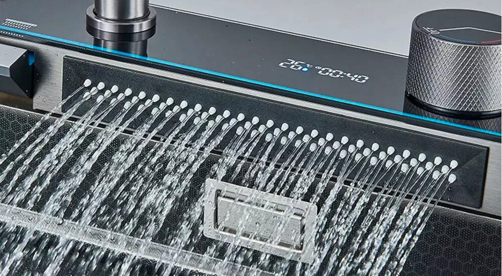 ZLEWOZMYWAK WIELOFUNKCYJNY BLIOTE Z WODOSPADAMI Ultimate wizualizacja Wodospadowa bateria 2 tryby wodospad pełny szeroki równomierny garnki duże naczynia Prysznicowy rozprasza wodę delikatny strumień