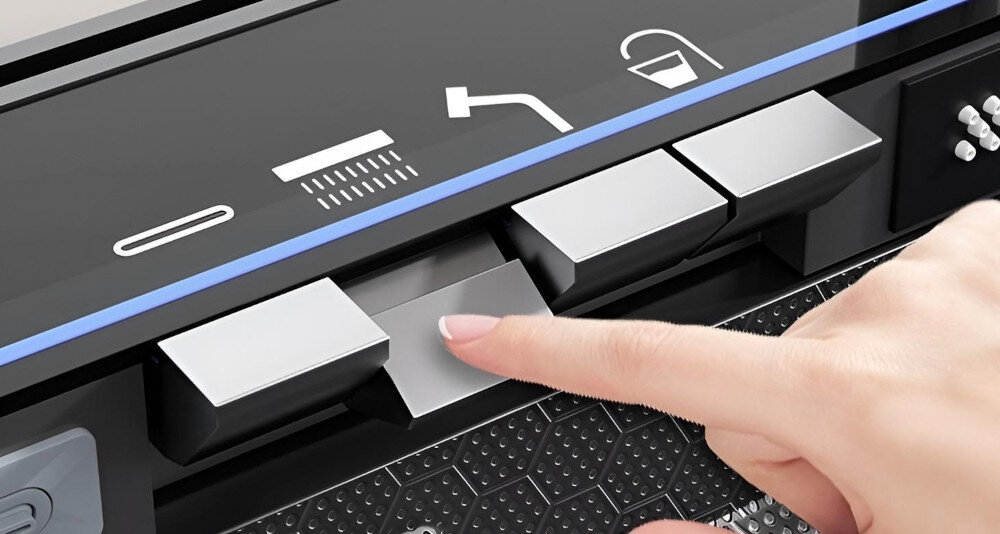 ZLEWOZMYWAK WIELOFUNKCYJNY BLIOTE Z WODOSPADAMI Ultimate wizualizacja Cyfrowy wyświetlacz temperatury czytelny ekran podświetlenie LED innowacyjny panel przyciski precyzyjne ustawienia regulacja temperatury