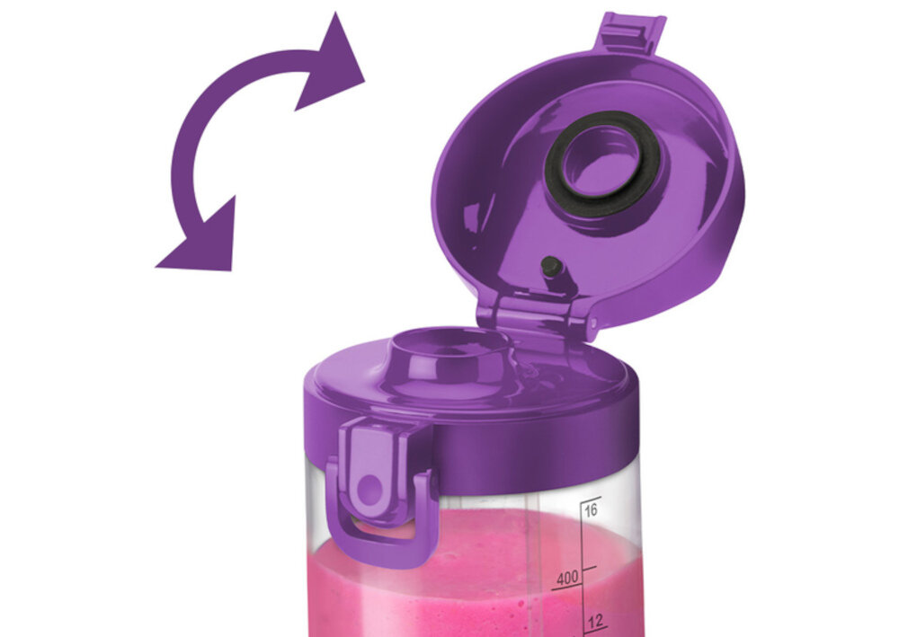 Blender personalny NUTRIBULLET NBP003PU Bezprzewodowy Zamykana pokrywka przycisk wygoda komfort