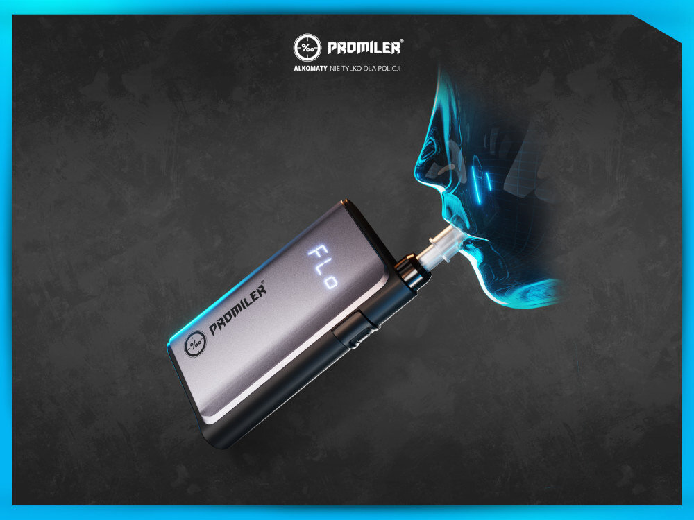 Alkomat PROMILER GR8500 nowoczesny informacja funkcja kontroli przeplywu powietrza