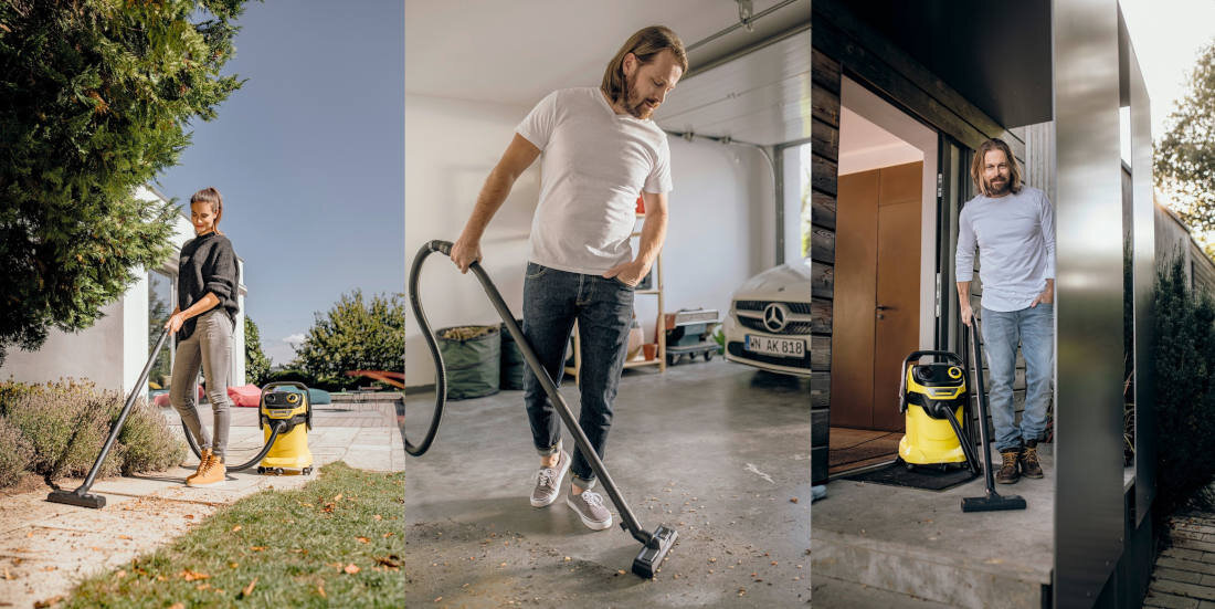 Odkurzacz KARCHER WD 5 V-25/5/22 1.628-300.0 komfortowa obsluga Kartidzowy filtr praca na sucho i mokro latwy montaz i demontaz zbiornik o pojemnosci 25l przewod o dlugosci 5 metrow waz ssavy o dlugosci 2,2m