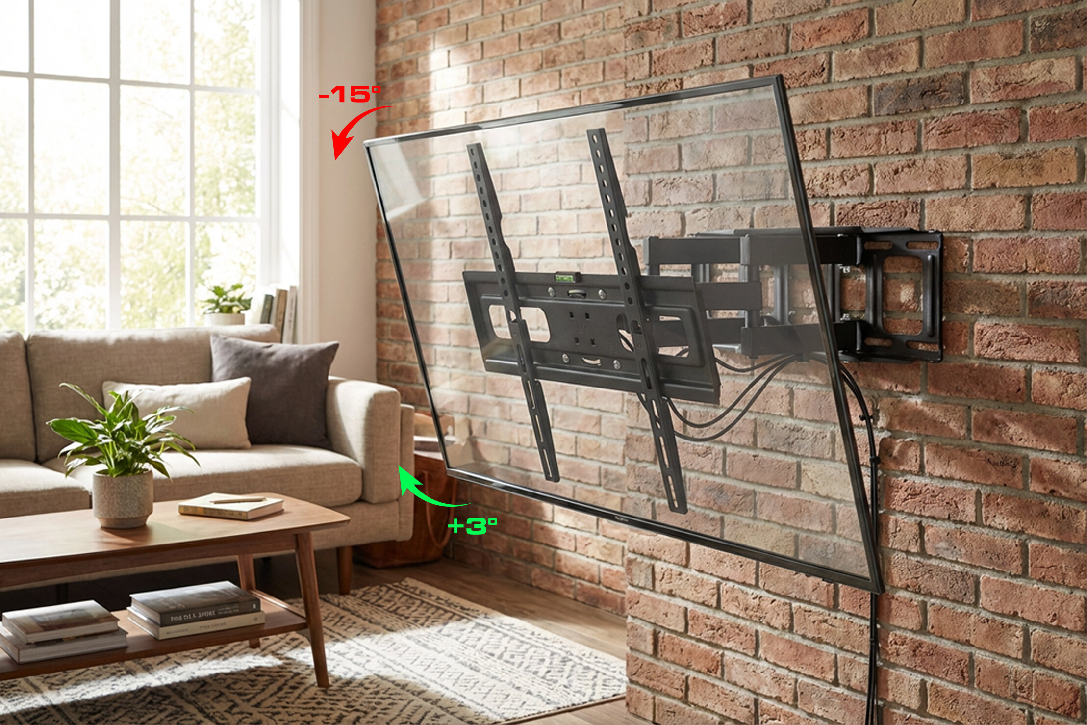 Mocny wieszak na telewizor do 50kg konstrukcja metalowa