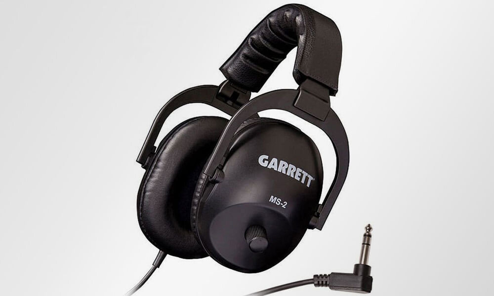 Słuchawki nauszne GARRETT MS-2 Czarny, 30-18000Hz, 8omów, tony, sygnały, na białym tle słuchawki z okablowaniem