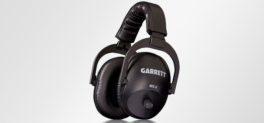 Słuchawki nauszne GARRETT MS-2 Czarny, nauszniki, pałąk, regulacja, komfort, na białym tle słuchawki od bocznej strony