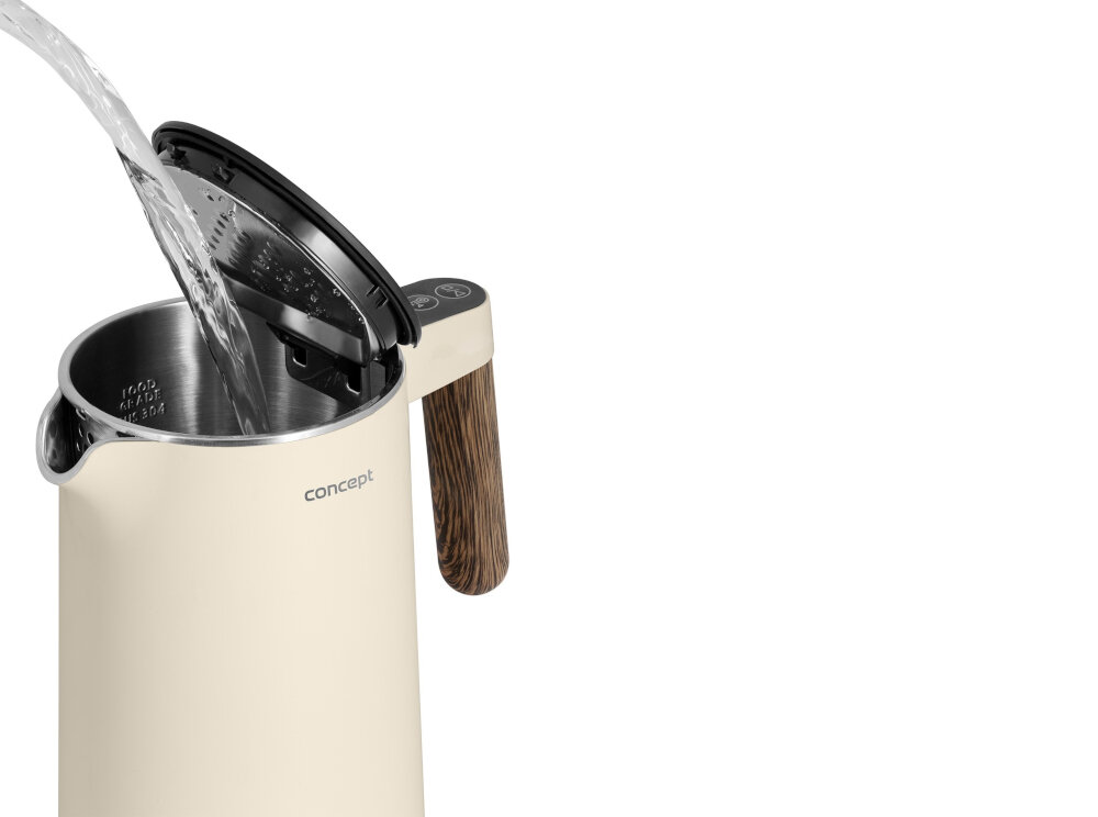 Czajnik CONCEPT RK3304 Wanilia duza pojemnosc 1,5l wody moc zakres