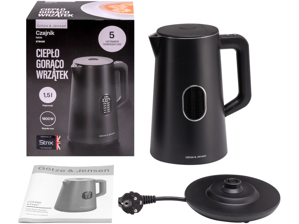 Czajnik GÖTZE & JENSEN KT940K Czarny elementy zestaw