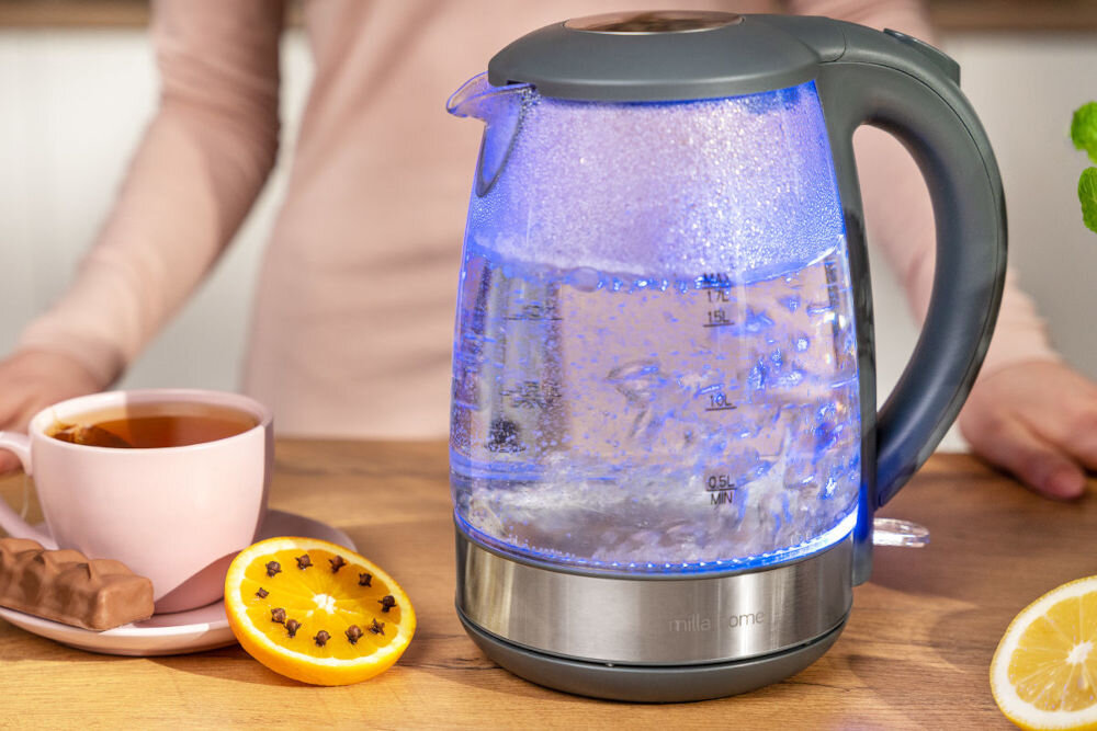 CZAJNIK MILLA HOME MKT570GS (SZKŁO-INOX) (1,7L) podświetlenie