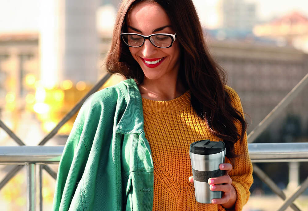 Ekspres DELONGHI Eletta Explore ECAM450.65.S na wynos funkcja To Go 3 rozmiary pojemnosc