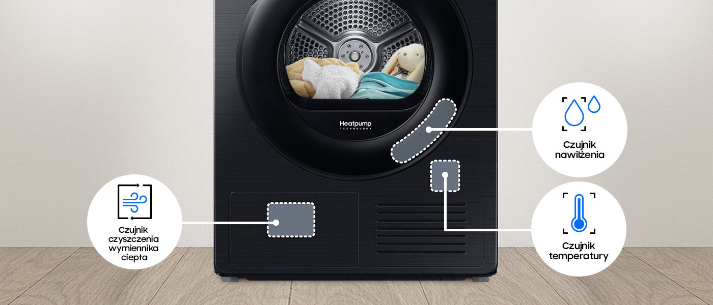 Technologia OptimalDry suszarki marki Samsung Technologia OptimalDry suszarki DV90CGC2A0AB marki Samsung z Media Expert