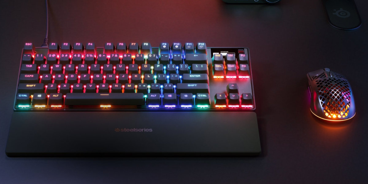 Klawiatura STEELSERIES Apex Pro TKL Gen 3 Oświetlenie RGB 16,8 milionom kolorów Efekty świetlne dynamicznie SteelSeries technologii Prism