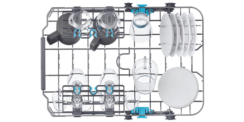 ZMYWARKA HAIER SXI1C3BF2BT-01 Crystal Protect system szklane naczynia kieliszki gumowe wykończenie podpórki delikatne