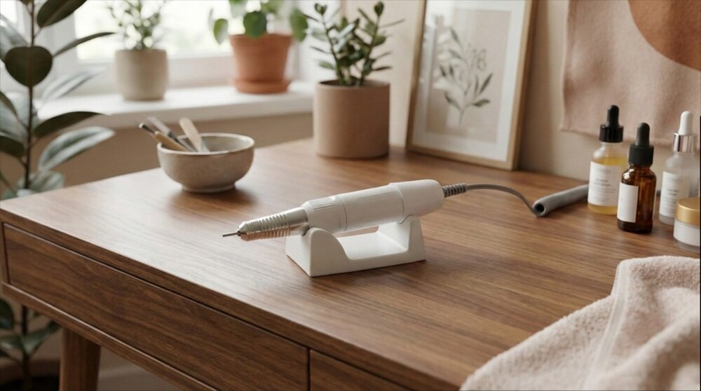 Frezarka do paznokci STAY BEAUTY Nail Drill Masterpiece ergonomiczna głowica, system twist-lock, cicha praca, brak wibracji