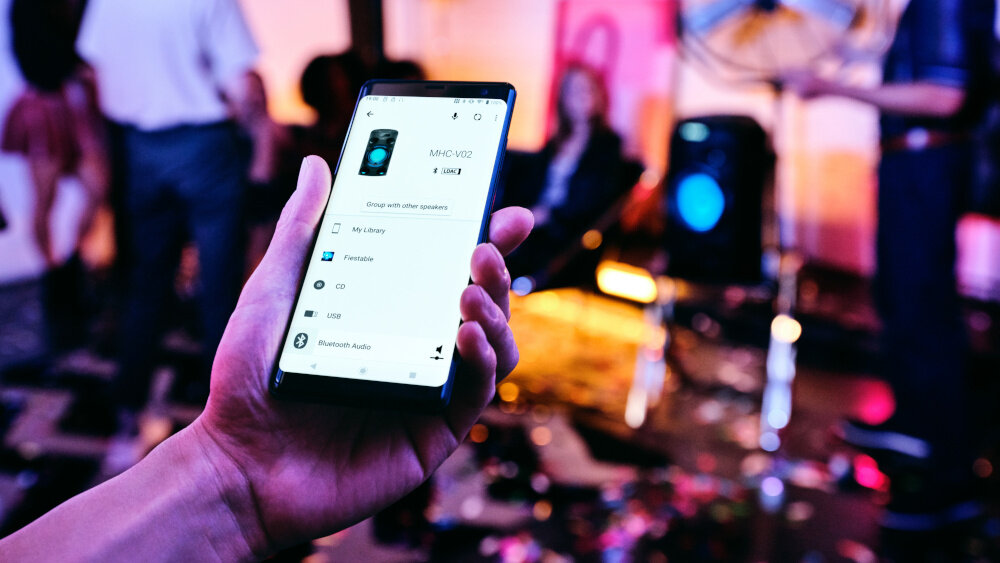 Power Audio SONY MHC-V02 - Aplikacja