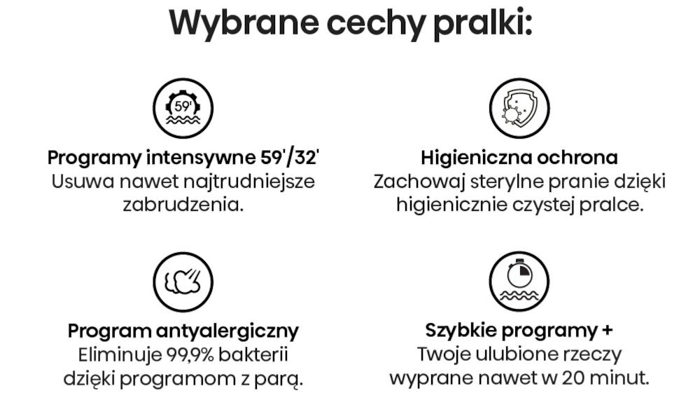 PRALKA HISENSE WF3V8023BWS PL cechy