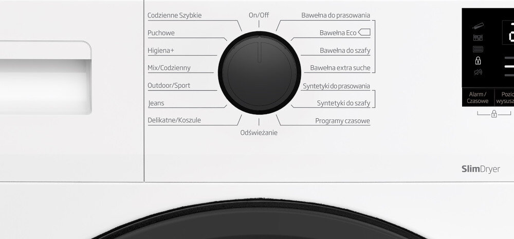 SUSZARKA BEKO DF7412WAR wygodne sterowanie panel pokretło