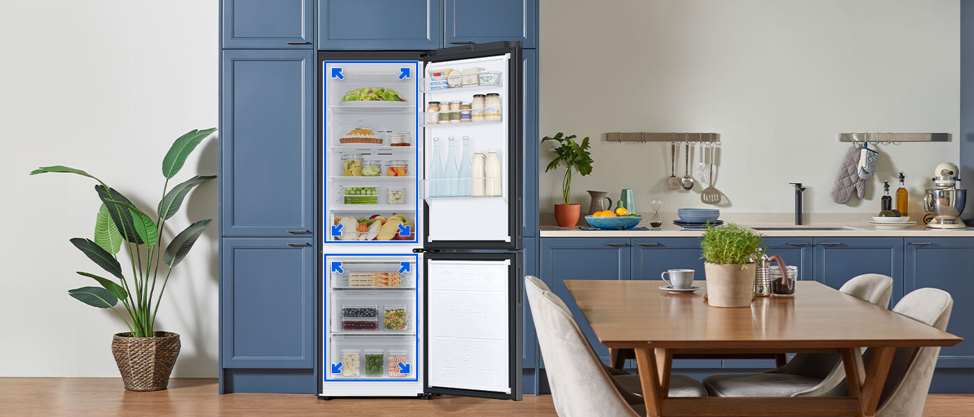 Lodówka RB33B610EBN oferuje więcej miejsca w środku a ma zachowane standardowe wymiary zewnętrzne