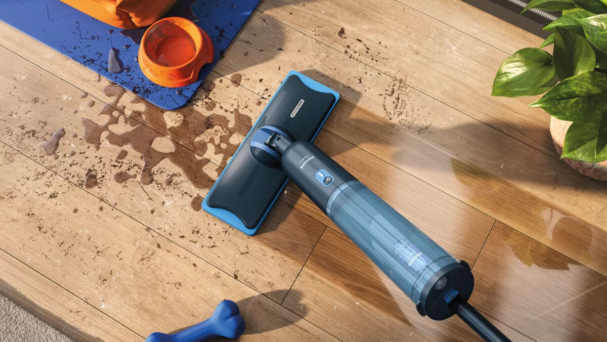 Płyn do mopów elektrycznych PHILIPS OneUp XV1892/02 do powierzchni twardych 2 x 40 ml mopowanie brudnej wody błota w 98% biodegradowalny ekologiczny bezpieczny bez szkodliwych substacji