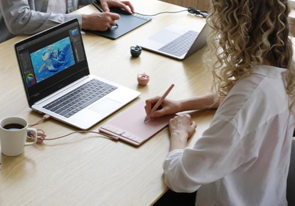 Tablet graficzny HUION Inspiroy 2S styl sztuka początkujący zaawansowany rysik technologia wyposażenie