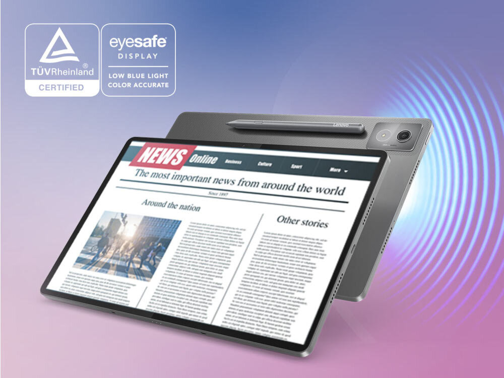 Tablet LENOVO IdeaTab Pro ZAE40057PL 12.7 8/128GB Wi-Fi Szary + Rysik z oznaczeniami certyfikatów i bezpieczeństwa dla oczu