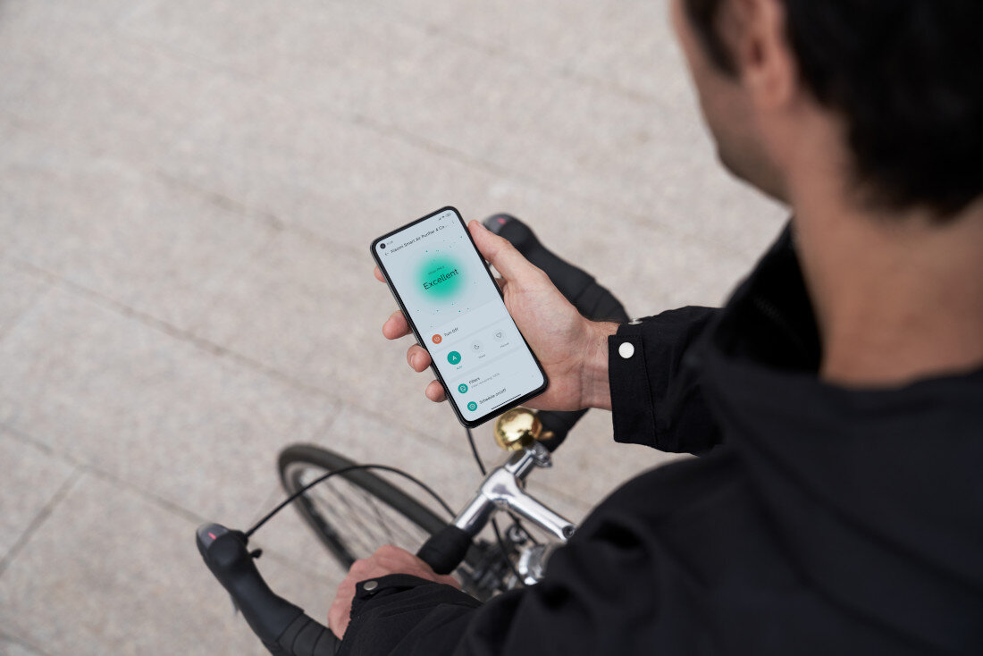 Oczyszczacz powietrza XIAOMI Smart Air Purifier 4 Compact AC-M18-SC sterowanie aplikacja Xiaomi Home monitorowanie jakość powietrza ustawienie czasów pracy regulacja parametrów aktywacja blokady rodzicielskiej Amazon Alexa asystent google