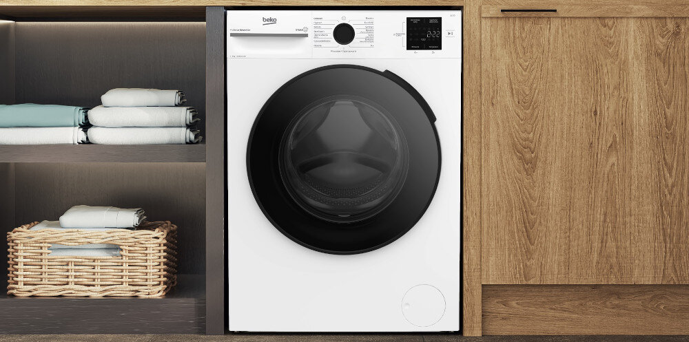 PRALKA BEKO BM1WFU36235WDC załadunek 6 kg obroty 1200 SteamCure SteamTherapy większy otwór AddXtra Automatyczne czyszczenie bębna higiena dla alergików czystość łatwe prasowanie StainExpert usuwanie plam mniej zagnieceń codzienne szybkie delikatne fast+