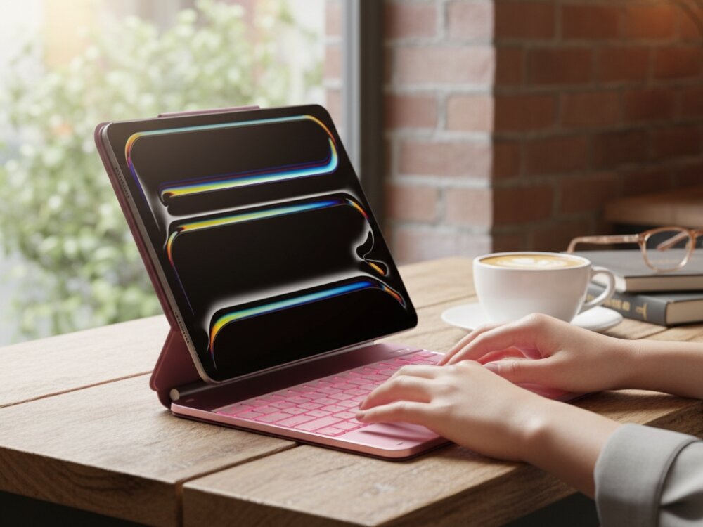 Etui z klawiaturą TYPECASE Edge do iPad Air 13 cali, Różany, produktywność, mobilność, wygoda, profesjonalizm, iPady typecase EDGE w różnych kolorach