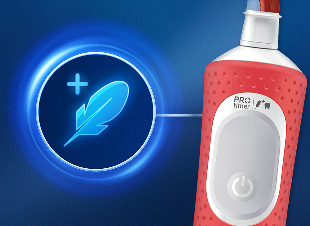 Szczoteczka rotacyjna ORAL-B Pro Kids Król Lew + Etui dwa tryby pracy codzienny standardowa higiena delikatny ochrona dzieciecych zębów i dziąseł wbudowany timer budowanie zdrowych nawyków dbanie o zęby dyscyplina 