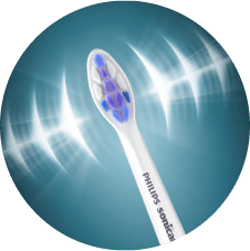 Podłużna końcówka. Po prawej i lewej stronie roztaczają się świetlne półokręgi imitujące jej ruchy.