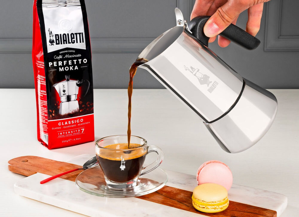 Kawiarka BIALETTI New Venus 2 TZ Srebrny 100 ml Komfort bez ryzyka Rączka z nienagrzewającego się tworzywa wygodne i komfortowe ręcznie, bez użycia detergentów proste rozwiązanie pielęgnacja ochrona smak aromat