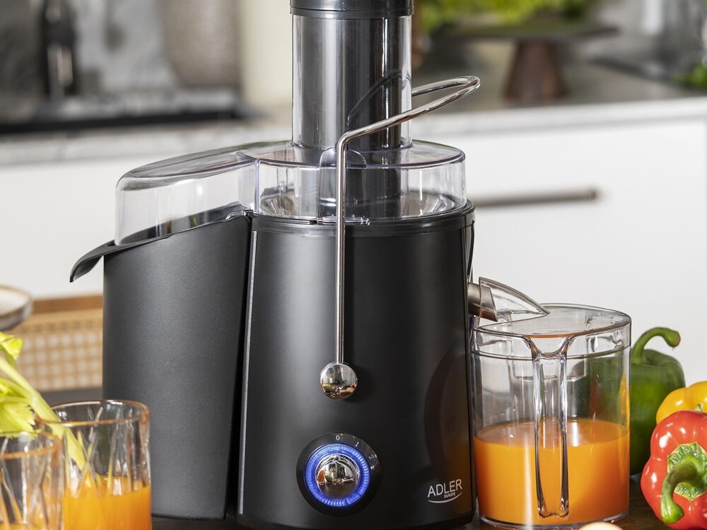 Sokowirówka ADLER AD 4127 świeży sok z owoców i warzyw, sprawne rozdrabnianie twardych produktów, wygodne rozwiązanie, źródło witamin i minerałów