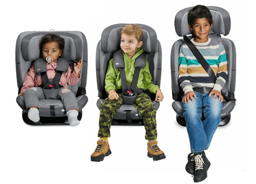 Fotelik samochodowy KINDERKRAFT ONETO3 9-36 kg Szary dla bezpiecznej podrozy najmlodszych zgodny z norma R129 i-Size europejskie standardy bezpieczenstwa dla dzieci o masie ciala d 9 do 36 kg wzroscie od 76 do 150 cm solidna ochrona komfort