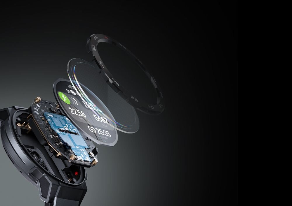 Smartwatch MIBRO GS Pro   ekran bateria czujniki zdrowie sport pasek ładowanie pojemność rozdzielczość łączność sterowanie krew puls rozmowy smartfon aplikacja 