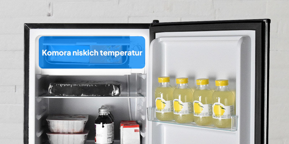 Lodówka LIN LI-BC92 83,5 cm niewielka komora niskich temperatur 6 l mrożenie udogodnienie do małych pomieszczeń