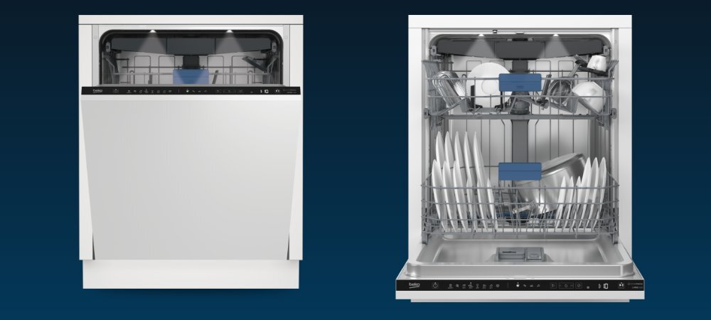 ZMYWARKA BEKO BDIN38550C zmywarka 8 programów czujnik zabrudzenia oszczędność wody oszczędność energii szuflada na sztućce stal nierdzewna higiena LedSpot SlidingFit łatwy montaż TrayWash mycie blach skuteczne zmywanie nowoczesne rozwiązania