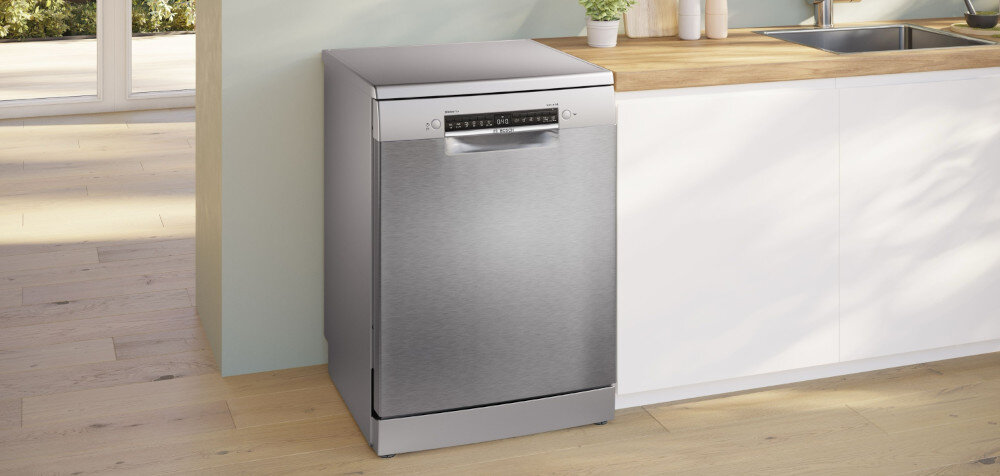 Zmywarka BOSCH SMS4EVI08E Asystent dozowania EfficientDry zdalne sterowanie aplikacja Home Connect SpeedPerfect szybkie mycie szuflada na sztućce vario3 AquaStop bezpieczeństwo