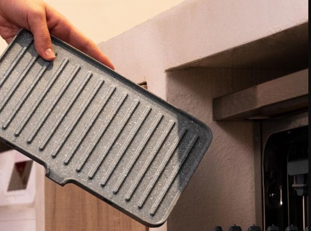 Grill elektryczny CECOTEC RocknGrill Blaze Neon wyjmowane płyty grzewcze, dokładne mycie, bez uszkodzeń