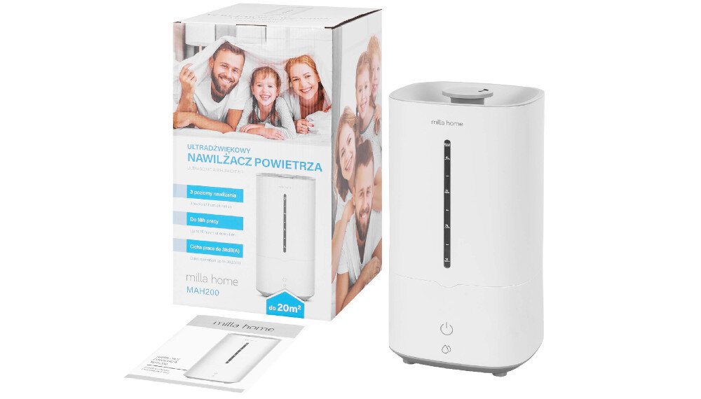 Nawilżacz ultradźwiękowy MILLA HOME MAH200 zestaw zawartość