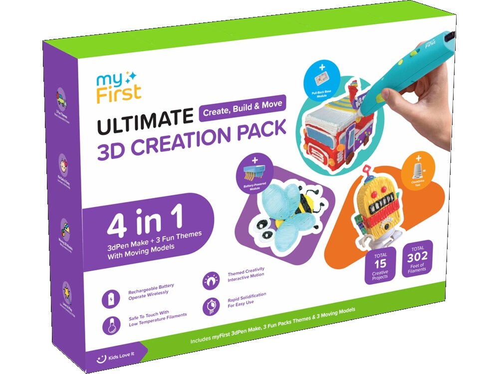 Zestaw edukacyjny MYFIRST 3dPen Make Creator Kit PCL, Średnica dyszy 0.9 mm Czerwony kv początek opisu