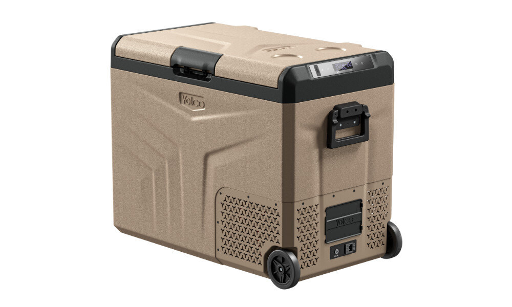 Lodówka kompresorowa YOLCO TCX60 Sand Technologia kompresorowa mrożenie chłodzenie temperatura zakres izolacja kompresor świeżość produkty