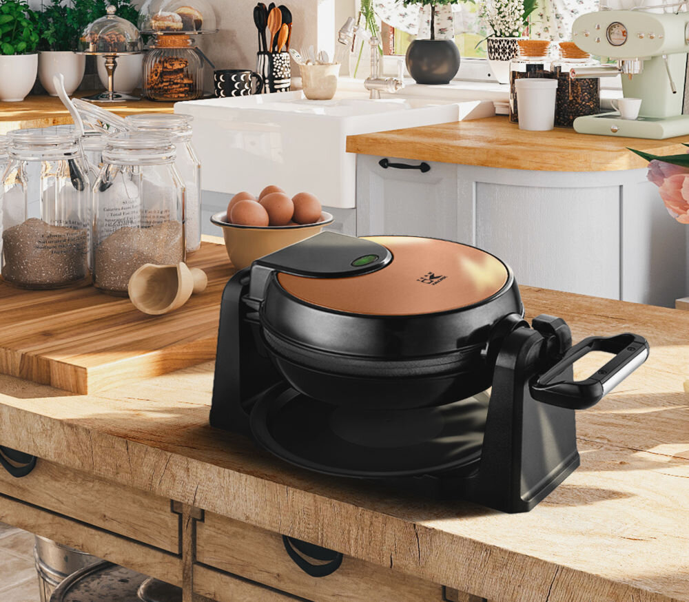 Gofrownica KALORIK TKG WM1050CO elegancki wygląd łatwe czyszczenie prosta budowa powłoka nieprzywierająca