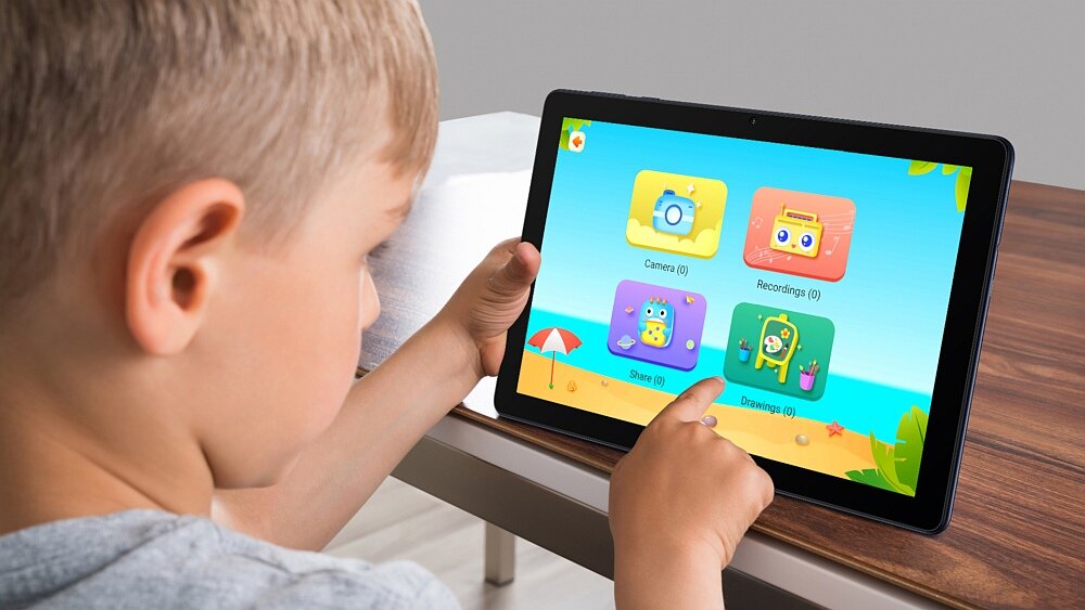 Tablet HUAWEI MatePad T10 9.7 dzieci kontrola rodzicielska blokady gry filmy multimedia zdjęcia 